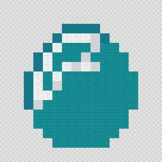 Diamond Minecraft pixel art, 16 by 16 blocks